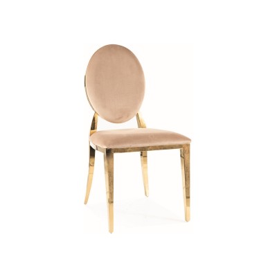 Стул SIGNAL KING Velvet Bluvel 28 бежевый/золотой